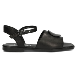 Sandales en cuir Filippo DS3900/22 Bk noir