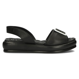 Sandales en cuir Filippo DS3902/22 Bk noir