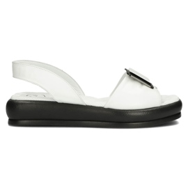 Sandales en cuir Filippo DS3902 / 22 Wh blanc