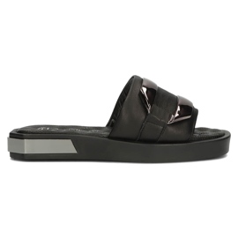 Chaussons en cuir Filippo DK3903 / 22 Bk noir le noir