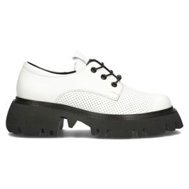 Chaussures en cuir Filippo DP3909 / 22 Wh blanc blanche