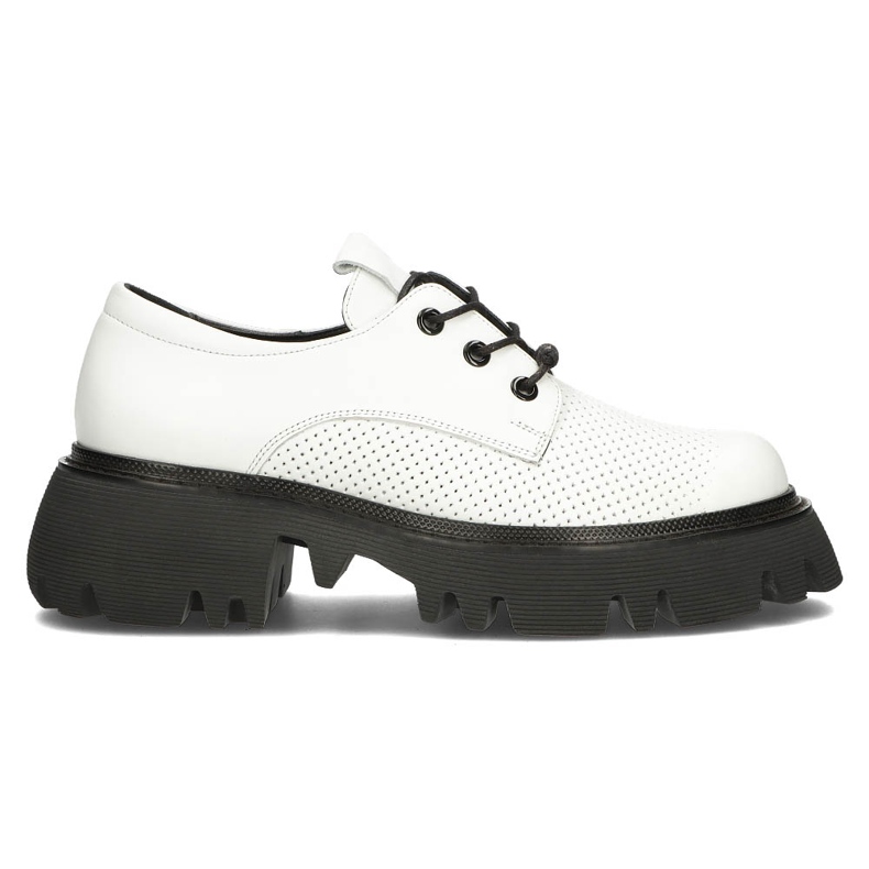 Chaussures en cuir Filippo DP3909 / 22 Wh blanc blanche