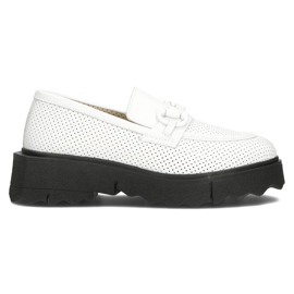 Chaussures en cuir Filippo DP3910 / 22 Wh blanc blanche