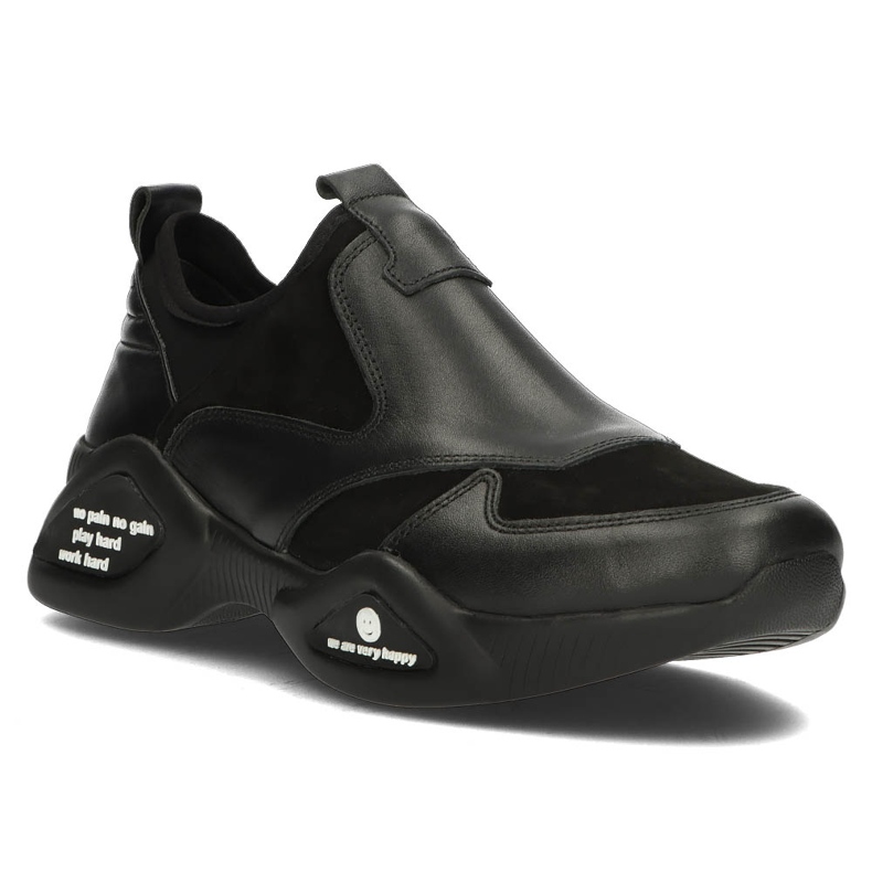 Chaussures en cuir Filippo DP3911 / 22 Bk noir le noir