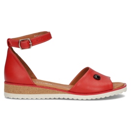 Sandales en cuir rouge Filippo DS3914 / 22 Rd Sandales en cuir rouge Filippo DS3914 / 22 Rd