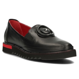 Chaussures en cuir Filippo DP3915 / 22 Bk noir le noir