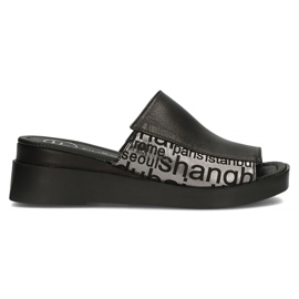 Babouches en cuir Filippo DK3921/22 Bk noir