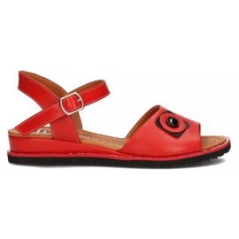 Sandales en cuir rouge Filippo DS3913 / 22 Rd