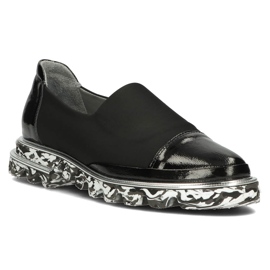 Chaussures en cuir Filippo DP3920 / 2022 Bk noir