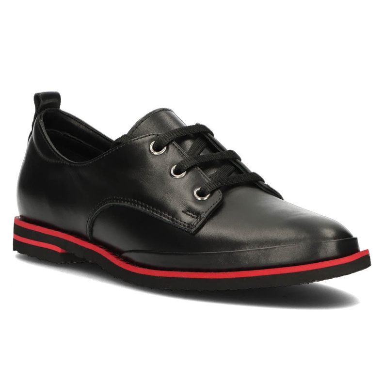 Chaussures en cuir Filippo DP3917 / 2022 Bk noir le noir