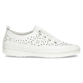 Chaussures en cuir Filippo DP2135 / 21 Wh blanc blanche