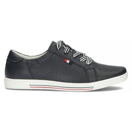 Chaussures en cuir Filippo DP2154 / 22 Nv bleu marine
