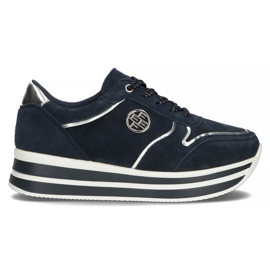 Baskets en cuir Filippo DP3682/22 Nv bleu marine