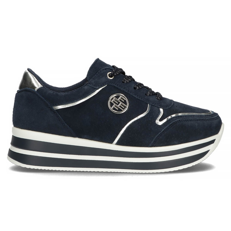 Baskets en cuir Filippo DP3682/22 Nv bleu marine