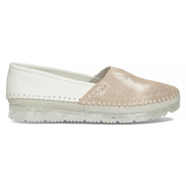 Chaussures en cuir Filippo DP2147 / 22 Wh Go blanc doré