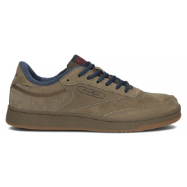 Chaussures en cuir Filippo MSP2123 / 22 Br cappuccino beige brun multicolore