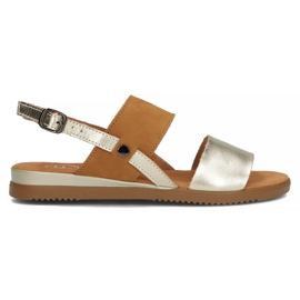 Sandales en cuir Filippo DS3601/22 Go Br marron et or brun doré