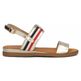 Sandales en cuir Filippo DS3603/22 Go doré d'or