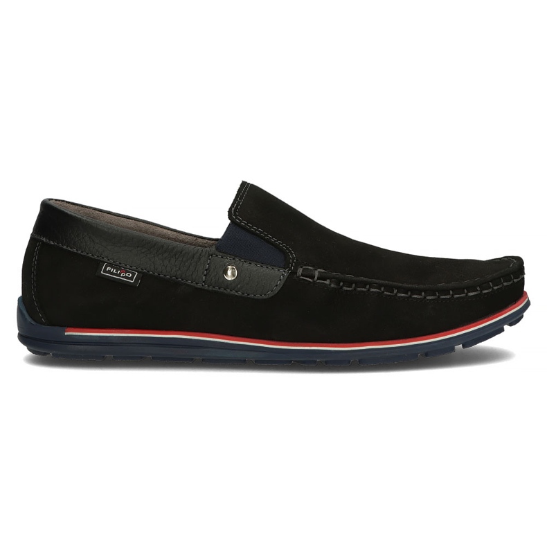 Mocassins en cuir Filippo 1522K noir le noir