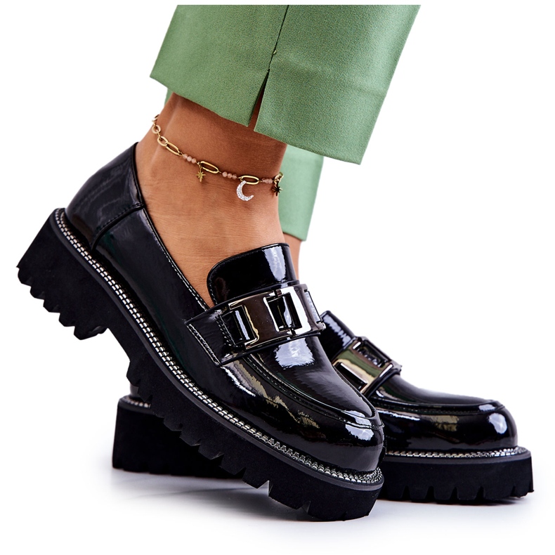 S.Barski Chaussures en Cuir Laqué Noir Corine le noir S.Barski Chaussures en Cuir Laqué Noir Corine le noir