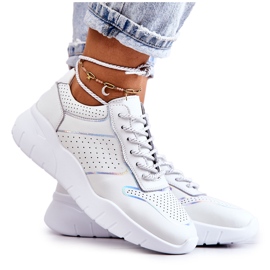 S.Barski Baskets Classiques Femme Blanc Carly