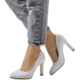 Escarpins gris sur talon aiguille Blair Escarpins gris sur talon aiguille Blair