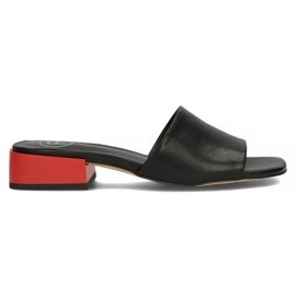 Babouches en cuir Filippo DK3721/22 Bk noir