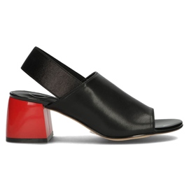 Sandales en cuir Filippo DS3729/22 Bk noir le noir