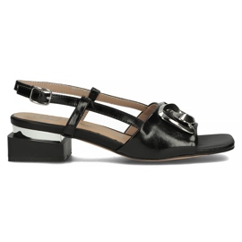 Sandales en cuir Filippo DS3742/22 Bk noir