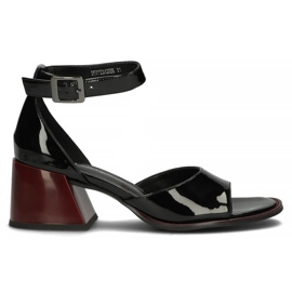 Sandales en cuir Filippo DS3723/22 Bk noir le noir