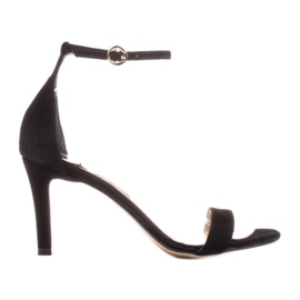 Marco Shoes Sandales élégantes en daim naturel noir