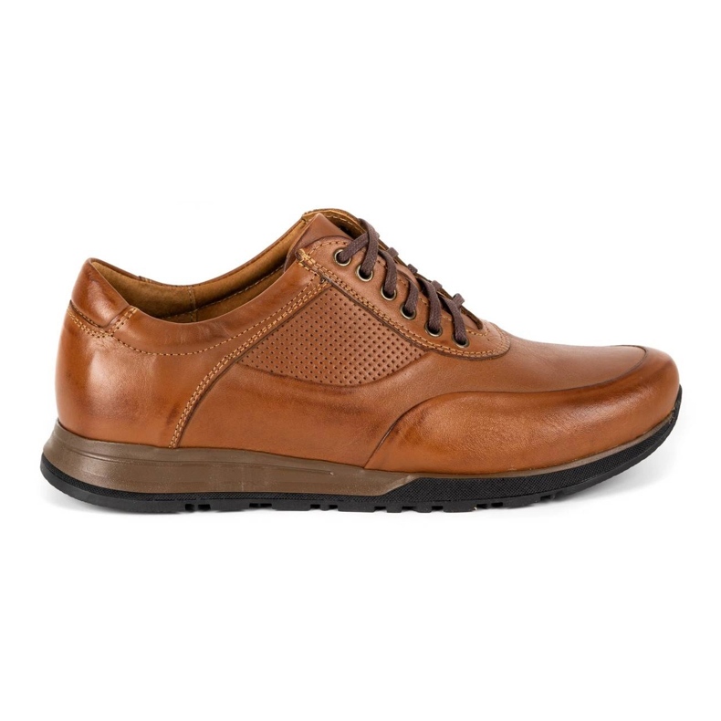 Olivier Chaussures décontractées en cuir pour hommes 902KNT marron brun