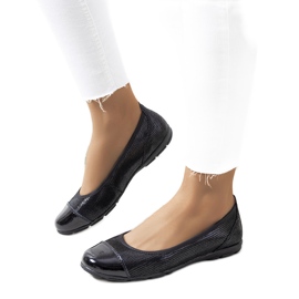 Ballerines Nerena en cuir noir le noir