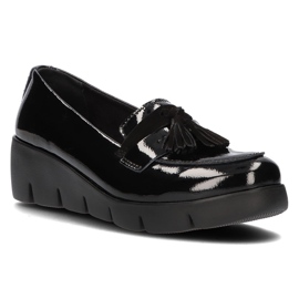 Chaussures en cuir Filippo DP3162 / 22 Bk noir
