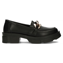 Chaussures en cuir Filippo DP3221 / 22 Bk noir le noir
