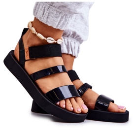 Sandales Caoutchouc Parfumées Avec Velcro ZAXY HH285285 Noir