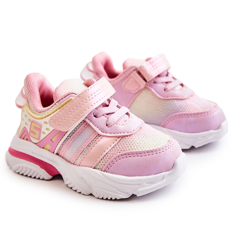 PJ2 Chaussures Sport Légères Enfant Avec Velcro Rose Akella PJ2 Chaussures Sport Légères Enfant Avec Velcro Rose Akella