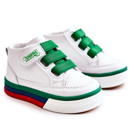 PA1 Baskets montantes enfant blanches et vertes Baxter ['blanc vert']