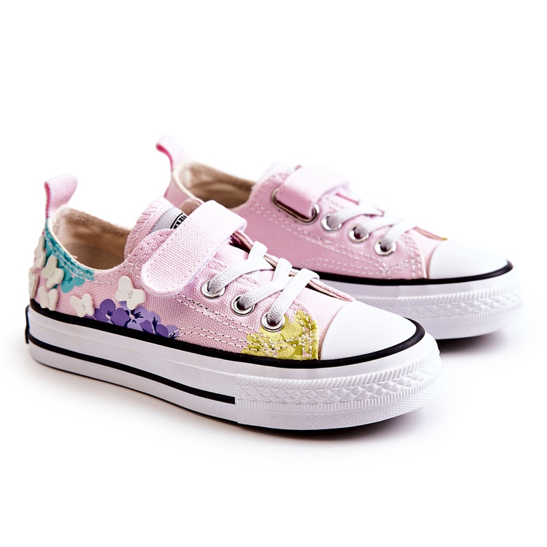 PA1 Baskets Enfant Tissu Imprimé Rose Buster PA1 Baskets Enfant Tissu Imprimé Rose Buster