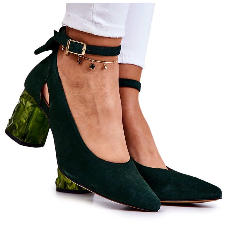 Escarpin Daim a Noeud Maciejka 05059-09 Vert foncé