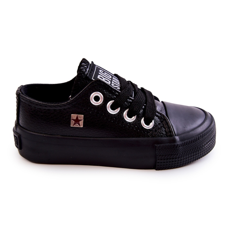 Baskets en cuir pour enfants Big Star JJ374311 Noir le noir