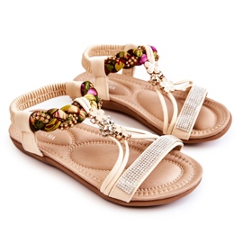 Sandales à enfiler pour enfants Beige Sammi doré