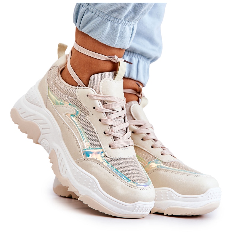 PG1 Baskets Callisto Shiny beiges femme