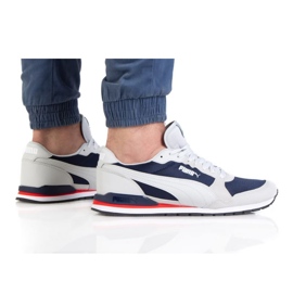 Puma St Runner V3 Maille M 384640 05 bleu marine gris