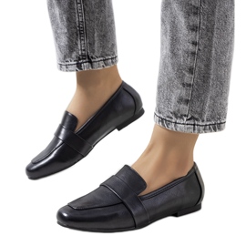 Chaussures en cuir noir d'Ouden le noir