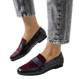 Chaussures noires et bordeaux pour femme Kolk