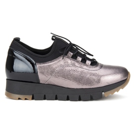 Chaussures Filippo 3859 Platine noir