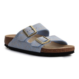 Birkenstock Arizona Shiny Python Dusty Blue W 1021463 bleu