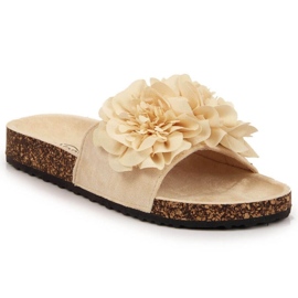 Chaussons Beiges Avec Fleurs En eVento