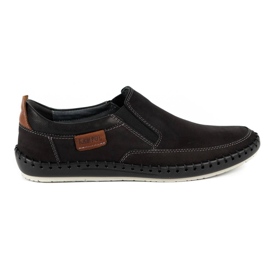 Kampol Mocassins cuir homme 51KAM noir